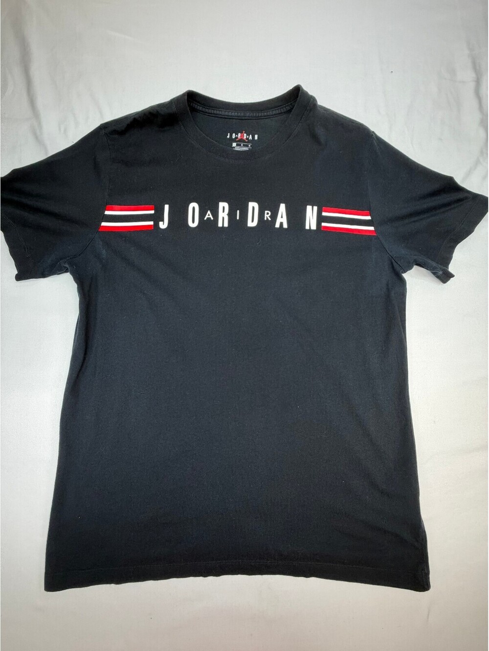 Jordan Air Men's Graphic T-Shirt Crew Neck Cotton JORDAN Logo Size Large Black